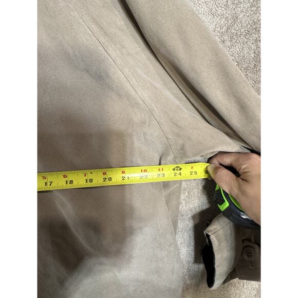 London Fog Suede Jacket Women’s XL Tan Academia Oversized Old Money Academia - Picture 6 of 6